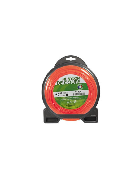 Coque fil nylon débroussailleuse rond  ø  4.0 mm - 32 m