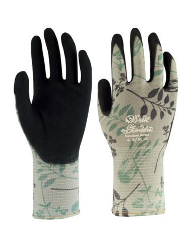 Gants  de jardin luminus - imp. Herbes (taille 09)