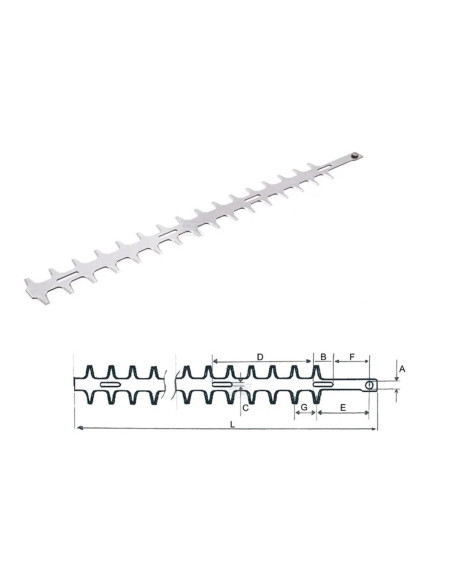Lame de taille-haies KAAZ TM260 + nettoyant