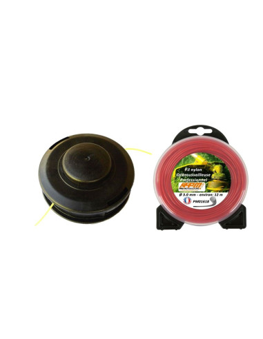 Tête de débroussailleuse tap'n go pro pour Stihl + Fil nylon  ø 3 mm 