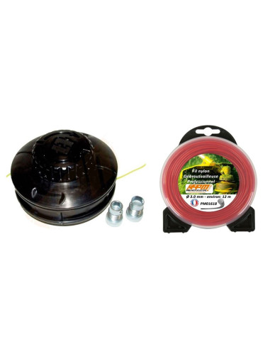 Tête de débroussailleuse tap'n go Stihl  en 10x100 et 12x15 + Fil 