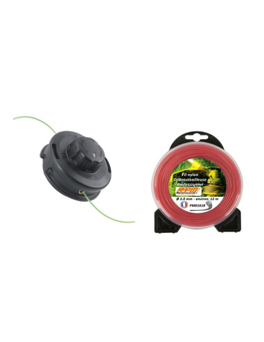 Tête de débroussailleuse Easy Load 109 mm universelle + Fil nylon  