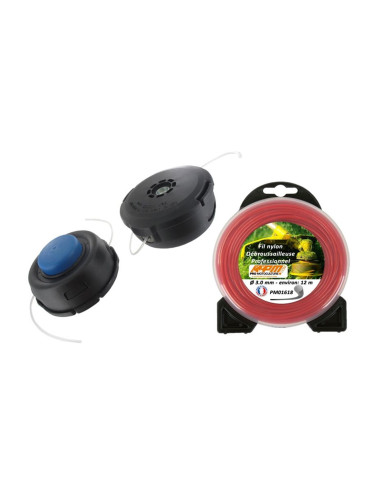 Tête de débroussailleuse  Husqvarna T35X + Fil nylon  ø 3 mm - 12m