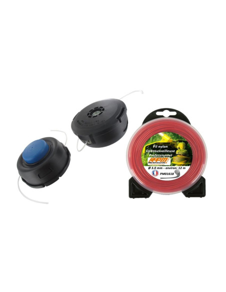 Tête de débroussailleuse  Husqvarna T35X + Fil nylon  ø 3 mm - 12m