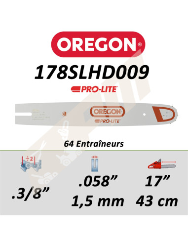 Guide de tronçonneuse OREGON PRO-LITE 43 CM