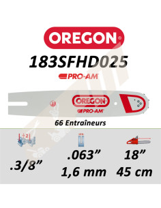 Guide 45cm  PRO-AM, OREGON pour Stihl