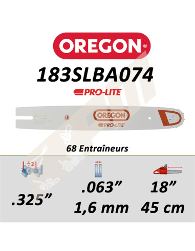 Guide de tronçonneuse OREGON PRO-LITE 45 CM