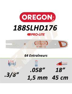 Guide de tronçonneuse OREGON PRO-LITE 45 CM