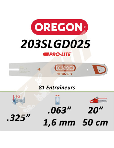 Guide de tronçonneuse OREGON PRO-LITE 50 CM