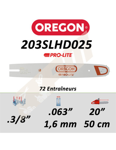 Guide de tronçonneuse OREGON PRO-LITE 50 CM