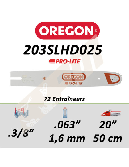 Guide de tronçonneuse OREGON PRO-LITE 50 CM