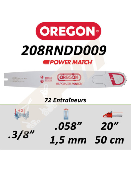 Guide de tronçonneuse OREGON POWER MATCH 50 CM