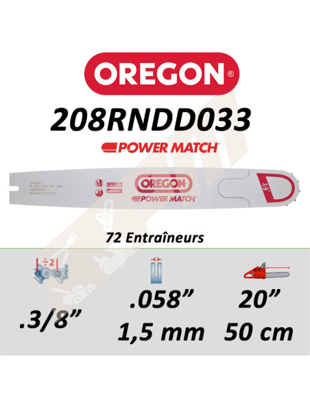 Guide de tronçonneuse OREGON POWER MATCH 50 CM