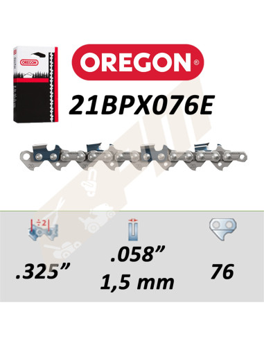 Chaîne de tronçonneuse OREGON 21BPX076E MICRO CHISEL 325