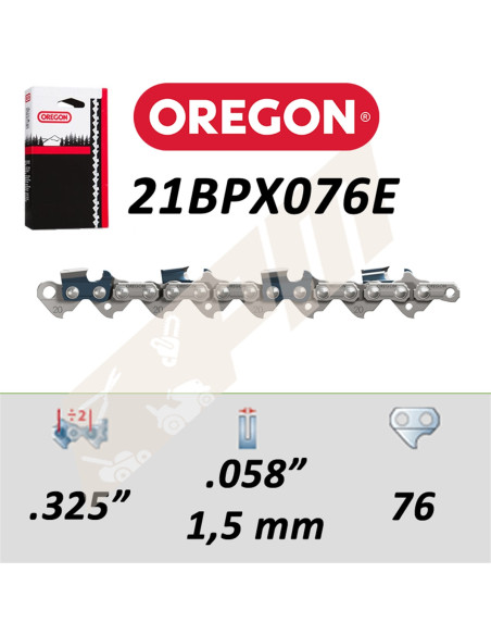 Chaîne de tronçonneuse OREGON 21BPX076E MICRO CHISEL 325
