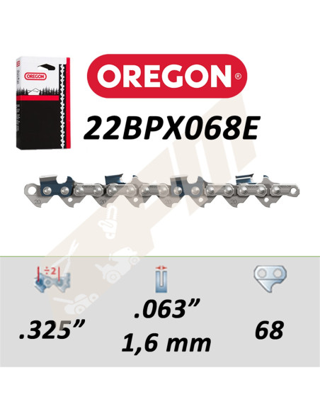 Chaîne de tronçonneuse OREGON 22BPX068E MICRO CHISEL 325