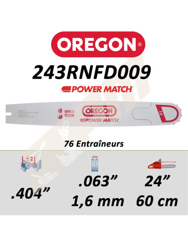 Guide de tronçonneuse OREGON POWER MATCH 60 CM