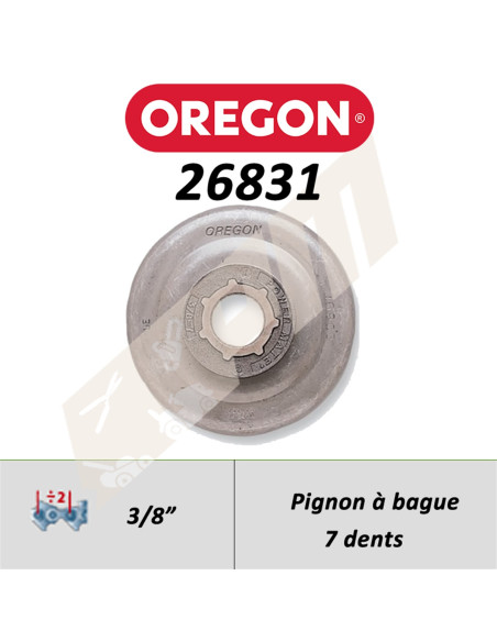 Pignon de tronçonneuse OREGON POWER MATE 3/8