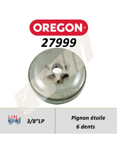 Pignon de tronçonneuse AM A ETOILE 3/8 pour ECHO