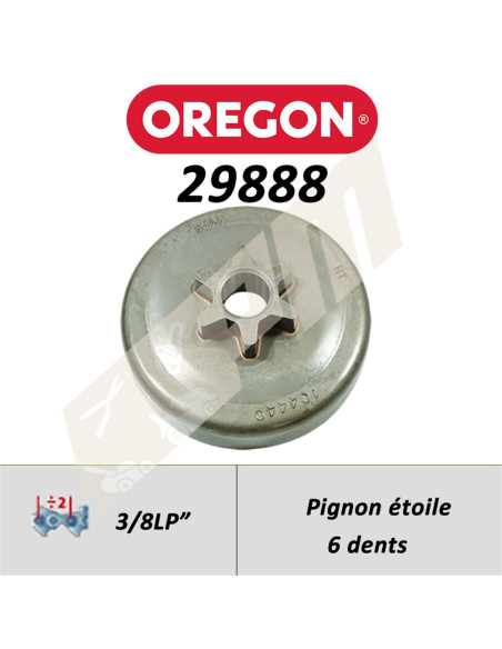 Pignon de tronçonneuse OREGON AM A ETOILE 3/8