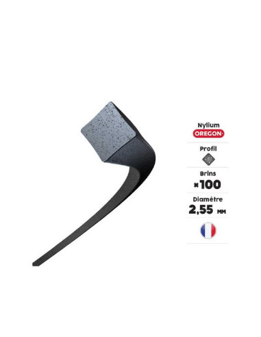 FIL NYLIUM OREGON CARREE 2.55 mm - 100 BRINS
