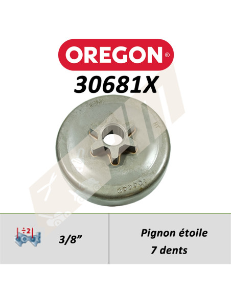 Pignon de tronçonneuse OREGON A ETOILE 3/8