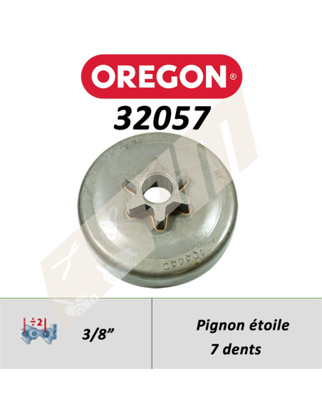 Pignon de tronçonneuse OREGON PRO A ETOILE 3/8