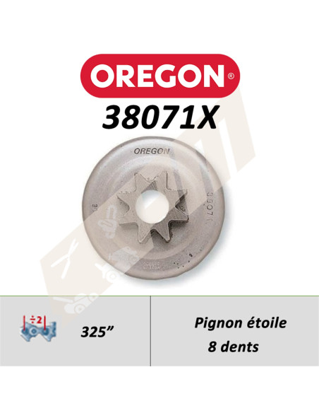 Pignon de tronçonneuse OREGON PRO A ETOILE .325