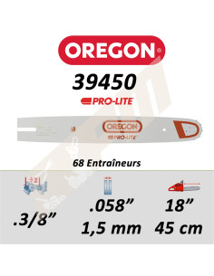 Guide de tronçonneuse OREGON PRO-LITE 45 CM