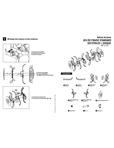 Adaptateur moyeu de fraise pour motoculteur...