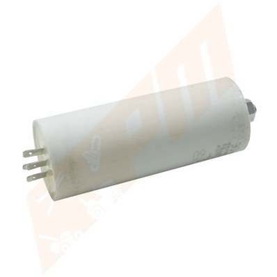 Condensateur électrique 60 uf - Fixation M8 Diam 50 mm - H : 117 mm