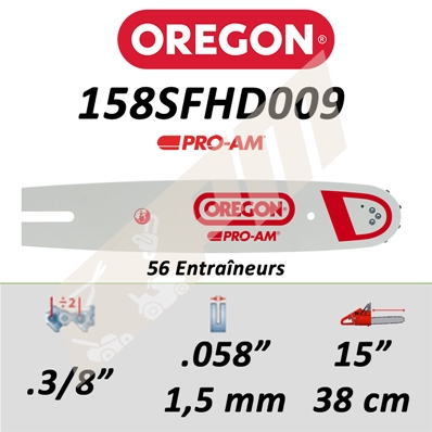 Guide de tronçonneuse OREGON Oregon 38 cm 3/8