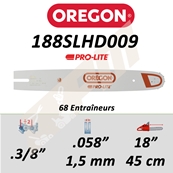 Guide de trononneuse OREGON Oregon PRO-LITE 45 CM 3/8 - 058 - 1.5 - 